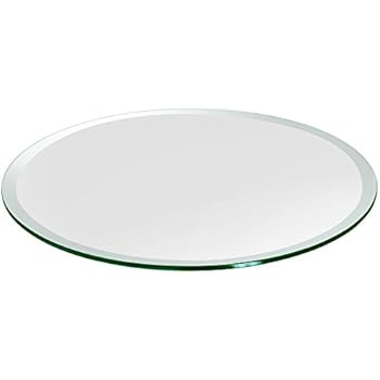 TroySys Glass Table Top, Beveled Edge, Tempered Glass,30