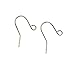 Earwire 14k Solid Yellow Gold Fishhook Earring Parts w/ Stoppers .016