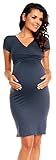 Zeta Ville Women's Pregnancy Maternity Summer Casual Stretch Pencil Dress 573c