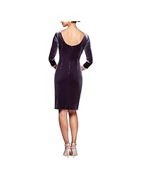 Vestido de terciopelo para mujer Alex con detalle de manga y cadera (regular y pequeño)