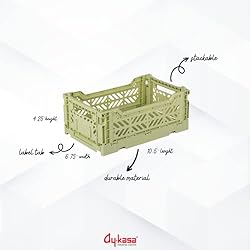 Aykasa Collapsible Storage Bins, Plastic Crate for