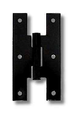 3" x 1 5/8" Black Flush Butt Hinge - 2 pc/Pack - Cabinet, Cupboard, Dresser and Other Furniture Doors Restoration Hardware + Free Bonus (Skeleton Key Badge) L-H0501D-BL-A (1)