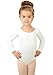 Elowel Gymnastics Leotards for Girls - Long Sleeve & Scoop Neck Leotard for Girls Dance