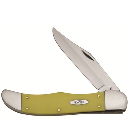 Case yellow cv folding hunter pocket knife