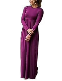 Dearlovers, vestido largo casual de mangas largas, para mujer