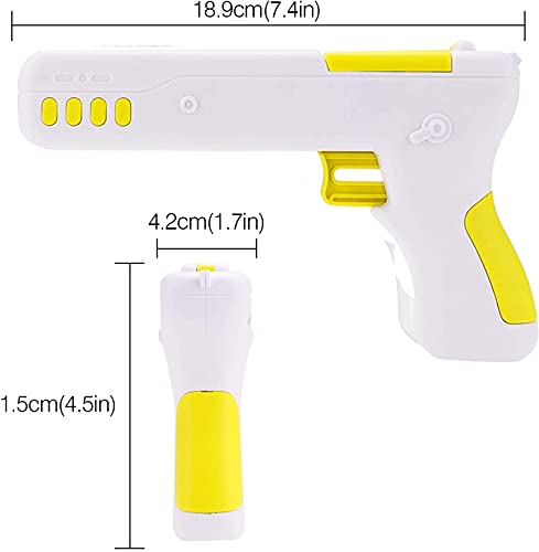 N&J Kelivi Cat Toy Gun，Interactive Cat Toys and Rebound Gun Toys for Kitten Cat Teaser Toys with Ball and Feather for Entertainment and Exercise Cat Toys for Indoor Cats. (Yellow)