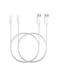 Anker Cable USB certificado Apple MFi, Paquete de 2, 3 pies   0.9 m. Cargador premium con conector ultra compacto para iPhone, iPod y iPad