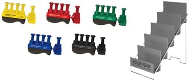 Digi-Flex Thumb - Set of 5 (1 Each: Yellow, Red, Green, Blue, Black), with Metal Stand