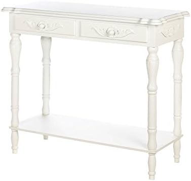 Koehler Home Decor Carved White Hallway Table