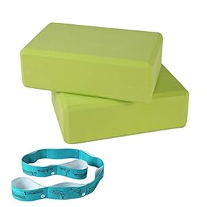 JUGROUPE Yoga Stretch Straps with 8 Stretching Positions Multiloop Exercise Bands Sports Fitness Accessories for Physical Therapy, Pilates, Dance and Gymnastics