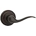 Kwikset Tustin Interior Passage Door Handle, Lever For Closet and Hallway Doors, Reversible Non-Locking Handle Lever, Venetian Bronze, with Microban Protection
