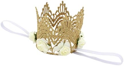 Rose Princess Crown Baby Girl Hair Band White