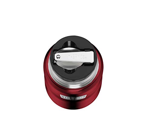 Thermos Stainless King Thermobehälter für Essen rot 0,47l - Edelstahl, absolut dicht, hält Speisen 9h heià & 14h kalt, mit klappbarem Löffel, BPA-frei – Bild 4