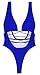 Sovoyontee 2024 Women's Sexy Cheeky One Piece Swimsuits High Cut Thong Bikini Bathing Suit Monokini