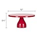 Jocelyn Collection 12 Inch Red Cake Stand, Modern Round Metal Wedding Birthday Party Dessert Cupcake Display Pedestal