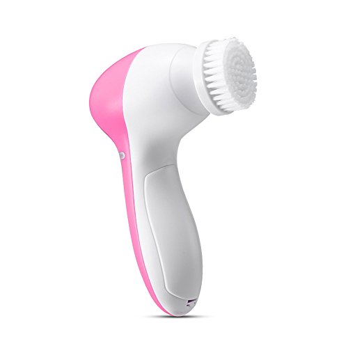 5 in 1 Multifunction Beauty Electric Facial Cleansing Brush Spa Kit Wash Mahine/Exfoliating Dead Skin Cells Cosmetic Sponge - Thumbnail 3