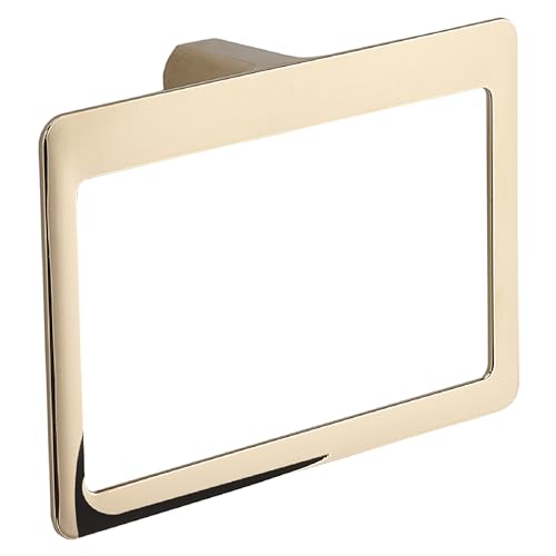 Gedy PIRENEI Toallero baño, Toallero Pared, Toallero argolla, Oro, Tratamiento PVD, Latón, 23 x 5,1 x 15,1