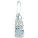 Eastsport Supreme Deluxe 100% Clear PVC Printed Large Tote with Free Large Wristlet, Icy Blue with Dots