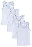 Sportoli Girls Ultra Soft 100% Cotton White Tank Top Undershirts