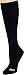 LISH Plain Jane Wide Calf Compression Socks - Graduated 15-25 mmHg Knee High Plus Size Support Stockings (Black, M/L)