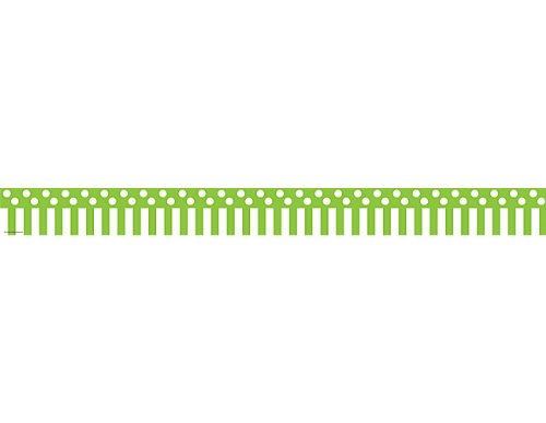 Teacher Created Resources Lime Stripes and Polka Dots Straight Border Trim (5502)