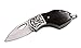 Kimter Mini Pocket Knife 3.94 Inch Sharp Ebony Wooden Handle Knives with Liner Lock 440 Steel Blade EDC for Camping Hunting Hiking Survival Tool