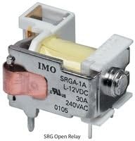 IMO PRECISION CONTROLS SRGA-1A-SL-12VDC POWER RELAY SPST-NO 12VDC, 30A, PC BOARD (5 pieces)