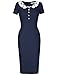 MUXXN Women's Vintage Floral Scoop Neck Formal Knee Length Pencil Dress