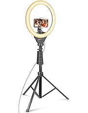 UBeesize 12’’ Ring Light with Tripod, Selfie Ring Light with 67’’ Tripod Stand, Light Ring for Video Recording＆Live Streaming(YouTube, Instagram, TIK Tok), Compatible with Phones, Cameras and Webcams
