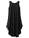 URBANCLEO Womens Scoop Neck Sleeveless Elong Tunic Top Shirt Black Large