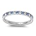 Stainless Steel Eternity Blue and Clear Cz Wedding Band Ring 3mm (8)