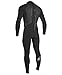 O'Neill Wetsuits Men's Epic 4/3mm Back Zip Full Wetsuit, Black/Black/Black, 3X-Large