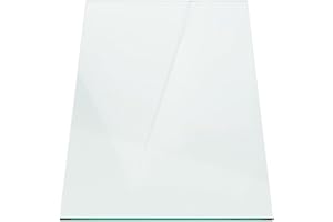 ROYALTY MIRROR Rectangle Tempered Glass Table Top 24” x 36” – 1/2 Inch Thick Table Top Glass – Clear Flat Polished Regular Corners Glass Table Tops - Replacement, Tabletop Protector, Patio, Dining and Coffee Table