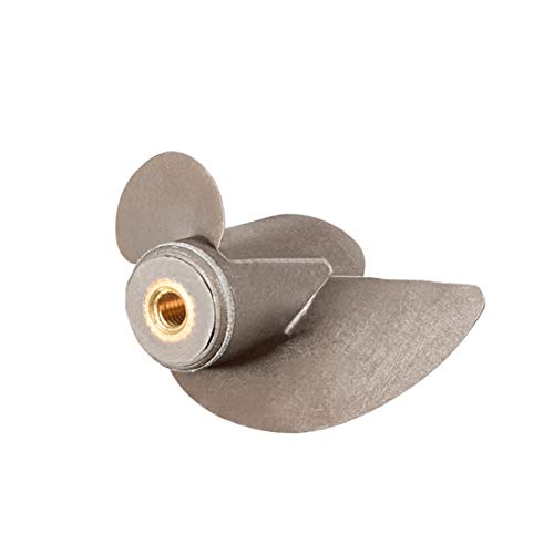 image for uxcell RC Boat Propeller M3 Shaft 2 Vanes 45mm 31.5mm P/D Fan Shape Co
