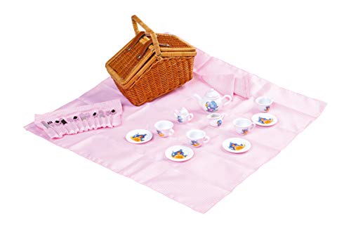 small foot Picknickkorb Romantik aus beflochtenem Holz, Inklusive Geschirr-Set, ab 3 Jahren, Art.-Nr. 5300 – Bild 3
