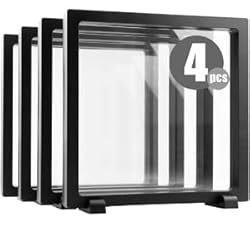 WISHDIAM 4 Pack 3D Floating Display Case