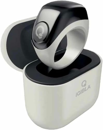 Jood J01 Smart Zikr Ring Tasbih Counter, Smart Rings Tasbeeh For Prayer Reminder OLED Display,IP67 Waterproof, 3 Sizes (18/20/22mm) + Charging Case (Gray)