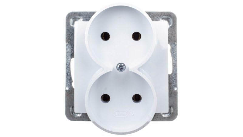 Ospel GP-2YR/m/00 Socket White IP20, 16 A 71 mm 45 mm 71 mm