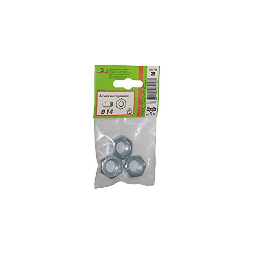 VYNEX 3101780274197 Muttern, 6 Kant, Durchmesser 14 mm, AZ Beutel, Grau, Einheitsgröße