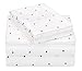 Pinzon 170 Gram Flannel Sheet Set - Cal King, Navy Dot