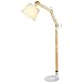 Brightech Oliver LED Floor Lamp - Contemporary Natural Ash Shaded Light Fixture - Standard E26 Socket - Energy Efficient Brightech LightPro 9.5-Watt LED Bulb Included - Architectural Scale Beam Lamp