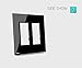 LIVOLO Black US Standard, Luxury Tempered Glass Plate For Wall Socket/Outlet, C5-SR/SR-12