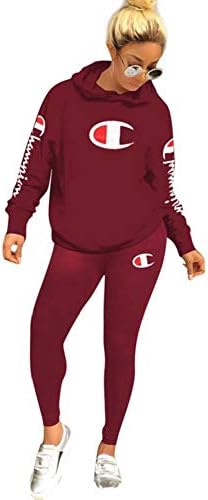 Womens Casual Long Sleeve 2 Piece Outfits Letter Print Crop Top and Long Pants Jumpsuit Romper