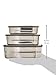Stainless Steel Food Storage Containers, Metal Lunch Box with leak Proof Lid (Set of 3)