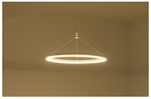Chandelier Modern and Simple Three Lamp Head Halo Design LED Chandelier Electroplated Aluminum High Light Nano Light Guide Plate Ceiling Lamp,A