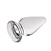 Glass Butt Plug 1.76 X 4.36 Inch Crystal Bum Plug