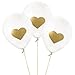 Gold Baby Shower Party Decorations - Cute Confetti Balloons, Ribbons & Oh Baby Glitter Banner - Babyshower, Gender Reveal Decoration Supplies for Boy or Girl