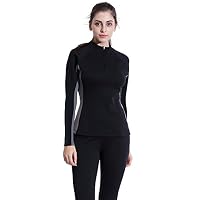 Ausom Womens Hot Thermal Sauna Slimming Long Shirt SCR Body Shapers Sweat Suit Workout Slimmer Tummy Fat Burner for Weight Loss
