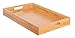 BIRDROCK HOME 3 pc Bamboo Breakfast Bed Trays (Squared) - Cut Out Handles - Set of 3 - Bamboo - Nesting