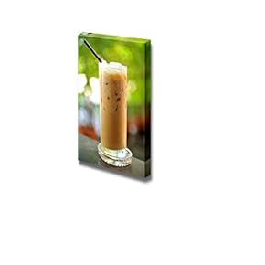 Canvas Prints Wall Art - Cold Coffee Drink with Ice in Summer - 18" x 12"